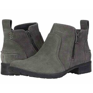 UGG Aureo Suede Side Zip Ankle Boots Olive Green Sz US 7.5/UK 5.5/UE 38.5